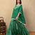 Green organza lurex kaftan set
