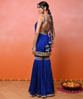 Blue aaina chinon garara set 2