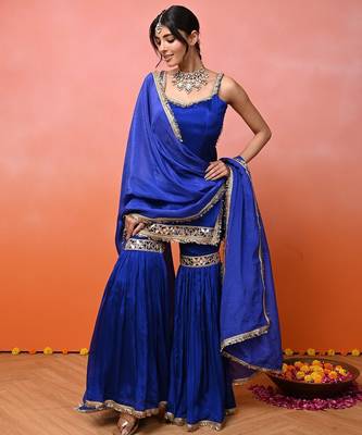 Blue aaina chinon garara set 4