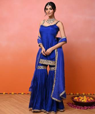 Blue aaina chinon garara set 1
