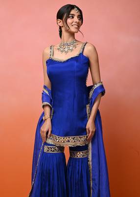 Blue aaina chinon garara set 5