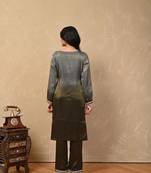 Grey-black ombre kurta set