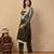 Grey-black ombre kurta set