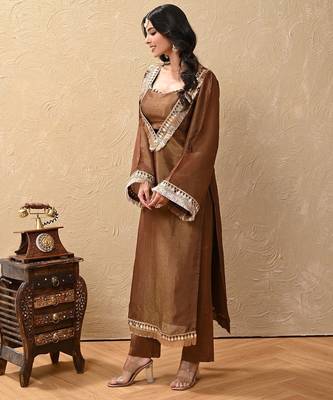 Brown cosmo aaina kurta set 2