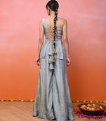 Bluish-grey cosmo one shoulder set