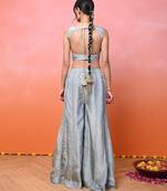 Bluish grey cosmo sharara set