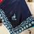 elegant blue chiffon saree with heavy designer sequins & thread work and silk blend blend blouse