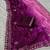 elegant purple chiffon saree with heavy designer sequins & thread work and silk blend blend blouse