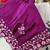 elegant purple chiffon saree with heavy designer sequins & thread work and silk blend blend blouse