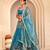 Blue Embroidered Lehanga Set With Blouse