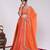 Orange Cosmo Aaina Lehenga Set With Blouse