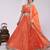 Orange Cosmo Aaina Lehenga Set With Blouse