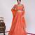 Orange Cosmo Aaina Lehenga Set With Blouse