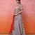 Grey Chinon Aaina Lehenga Set With Blouse