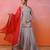 Grey Chinon Aaina Lehenga Set With Blouse