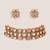 Gold plated kundan pink stones choker necklace set