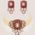 Two tone Plated kundan pink stones choker necklace set
