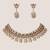 Two tone Plated kundan pink stones necklace set