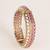 Two tone Plated kundan pink stone bangle