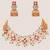 Gold plated kundan pink stones choker necklace set