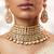 Gold plated kundan choker necklace set