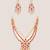 Gold plated kundan pink stones layered necklace set