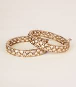 Two tone Plated kundan bangle