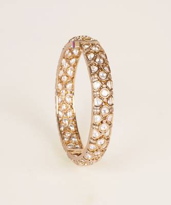 Two tone Plated kundan bangle 2