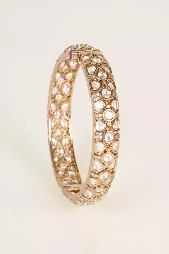Two tone Plated kundan bangle