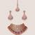 Two tone Plated kundan pink stone necklace set