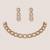 Two tone Plated kundan necklace set
