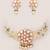 Gold plated kundan pearl choker necklace set