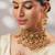 Gold plated kundan necklace set