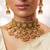 Gold plated kundan necklace set