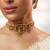 Gold plated temple choker necklace set