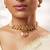 Gold plated temple choker necklace set