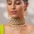 Gold plated kundan choker necklace set
