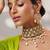Gold plated kundan choker necklace set