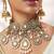 Gold plated kundan necklace set