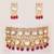 Gold plated kundan red stones choker necklace set