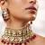 Gold plated kundan red stones choker necklace set