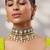 Gold plated kundan choker necklace set