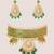 Gold plated kundan green stones choker necklace set