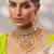 Gold plated kundan necklace set