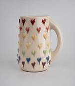 Rainbow heart mugs