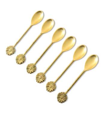 Golden petal dessert spoons 1
