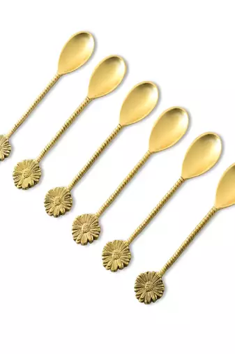 Golden petal dessert spoons
