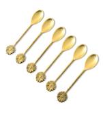 Golden petal dessert spoons