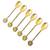 Golden petal dessert spoons
