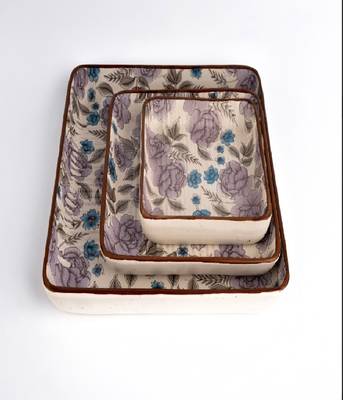 Mughal mist platter set of 3 3